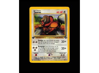 POKEMON Uncommon,1ST EDITION Jungle Tauros