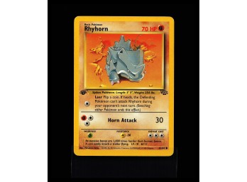 POKEMON 1ST EDITION Jungle Rhyhorn
