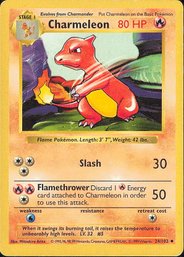 POKEMON Vintage Base Set SHADOWLESS Charmeleon