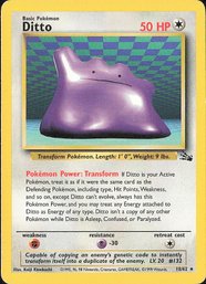 Pokemon Vintage Fossil RARE Ditto