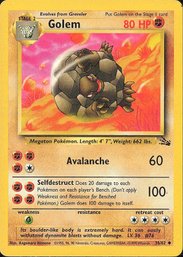 Pokemon Vintage Fossil Golem