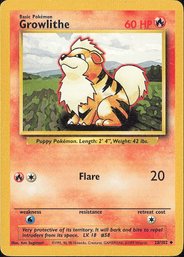 Pokemon Vintage Base Set Growlithe