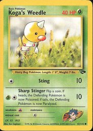 Pokemon Vintage Gym Challenge Koga's Weedle