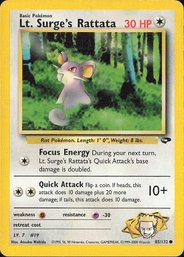 Pokemon Vintage Gym Challenge Lt. Surge's Rattata