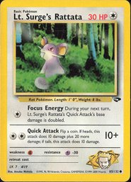 Pokemon Vintage Gym Challenge Lt. Surge's Rattata