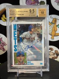 BECKETT 9.5/10 GOLD LABEL Jeff McNeil 2019 Topps Rookie RC Auto MOJO 1984 Silver Pack /299 Mets T84-33