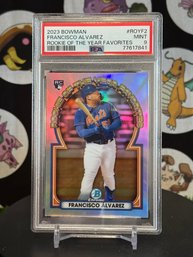PSA 9 2023 BOWMAN #ROYF2 FRANCISCO ALVAREZ MINT ROOKIE OF THE YEAR FAVORITES
