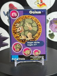 Pokemon Vintage 1999 Poke Trivia Golem