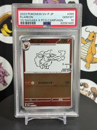 PSA 10! 2023 POKEMON SV-P JP FLAREON YU NAGABA X PCG CAMPAIGN