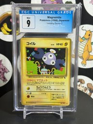 CGC 9 Magnemite Pokémon (1998) Japanese Vending Series 2