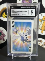 CGC 9, POP 1!!! VERY RARE Lugia Pokmon Playing Cards (2016) JPN All Star Deck - 8