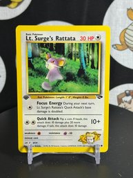 Pokemon Vintage 2000 1st Edition Lt Surge's Rattata