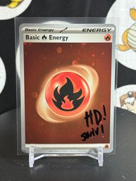 Pokemon 151 Holo Fire Energy HD Swirl Galaxy Cosmo Foil Variant