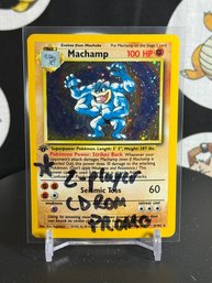 Pokemon TCG Cosmos Machamp 8/102 Base Set 1st Edition Holo From 2-Player Cd-Rom