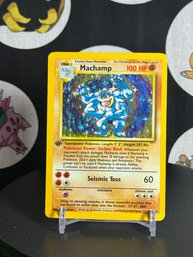 Pokemon Vintage 1999 Base Set 1st Edition Machamp Holo
