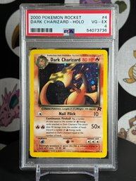 PSA 4 2000 POKEMON ROCKET DARK CHARIZARD - HOLO WITH SWIRL