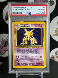 PSA 8 1999 POKEMON GAME ALAKAZAM-HOLO
