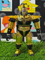 Vintage 1997 Beetleborgs Metallix Beetle Blast'n Chromium Gold Big Bad Figure