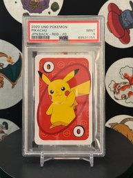 PSA 9 2020 UNO POKEMON PIKACHU JPN.BACK - RED - #0