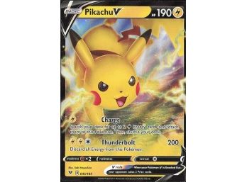 Battle Academy 2022 #043/185 Pikachu V (#60 Pikachu Stamped)