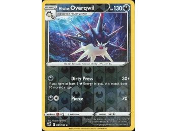 SWSH10: Astral Radiance #091189 Hisuian Overqwil (91) Reverse Holo