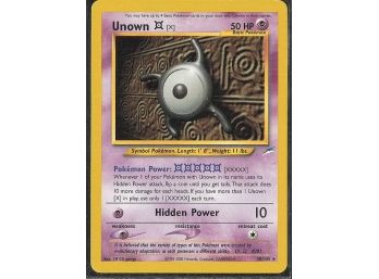 Rare Neo Destiny Unown [X]