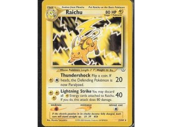 Rare Neo Revelation Raichu