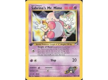 1st Edition Gym Heroes Sabrina's Mr. Mime