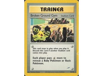 Rare Neo Destiny Broken Ground Gym