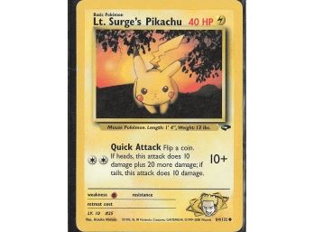 Common Gym Challenge Lt. Surge's Pikachu