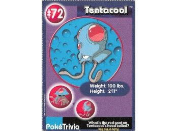 Vintage 1998 Nintendo Poke Trivia Tentacool