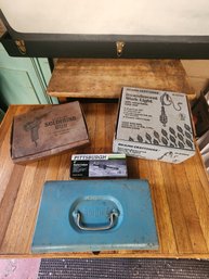 Vintage & Modern Tools Bernzomatic Propane Torch Kit, Solder Gun, Work Light And Caliper