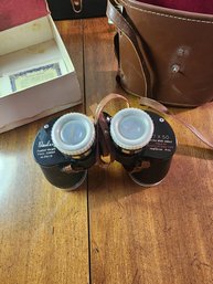 Vintage Binolux 7x50 Extra Wide Angle Binoculars No. 5605 With Hard Case, Box & Certificate