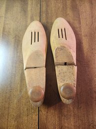 Vintage Wooden Shoe Trees Set  Adjustable Maple Wood Shoe Shapers With Ventilation Slots
