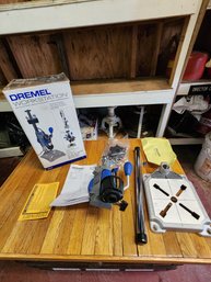 Dremel Workstation Model 220-01  Rotary Tool Drill Press Stand With Box & Manual