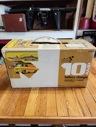 Vintage Sears 10 Amp Battery Charger Model 28 71833  Retro Automotive Gear In Original Box