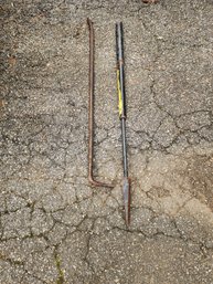 Heavy Duty Slide Sledge Hammer Splitter And Crowbar Pry Bar Tool Lot