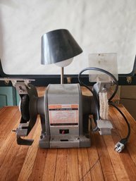 Vintage Sears Craftsman 1/3 H.P. Bench Grinder Buffer With Work Light Model 397.19320