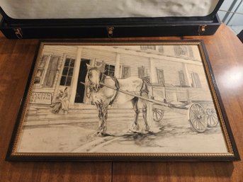 Vintage Old Bethpage Village Restoration Layton General Store Framed Art Print