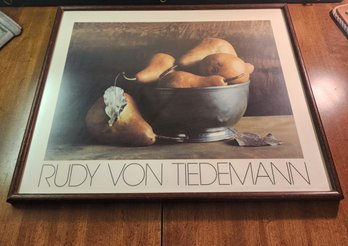 Framed Rudy Von Tiedemann Pear Still Life Exhibition Poster Print Lipman Publishing