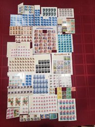 Vintage US Postage Stamp Sheet Lot - Mint Unused Commemorative Collection Face Value
