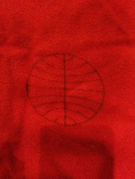 Vintage Pan Am Airline Red Wool Blanket Globe Logo 56'x80' Cabin Throw
