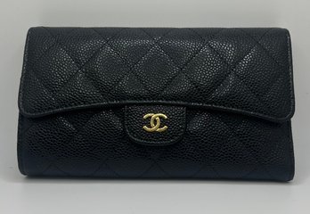 Chanel Black Oxblood Clutch