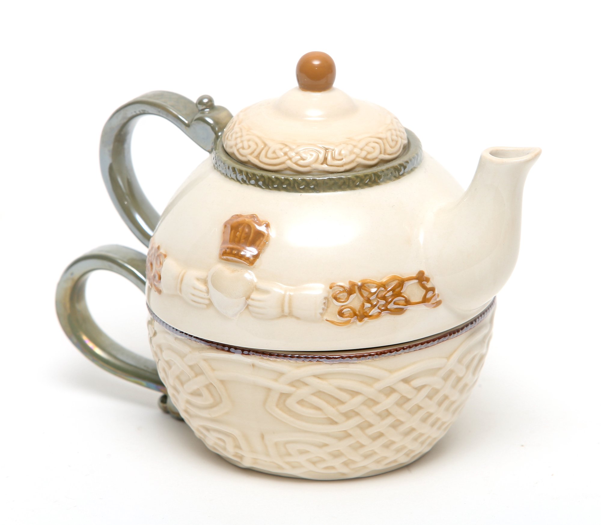 Grasslands Road Celtic Claddagh Stacking Tea For One Teapot #144961 ...
