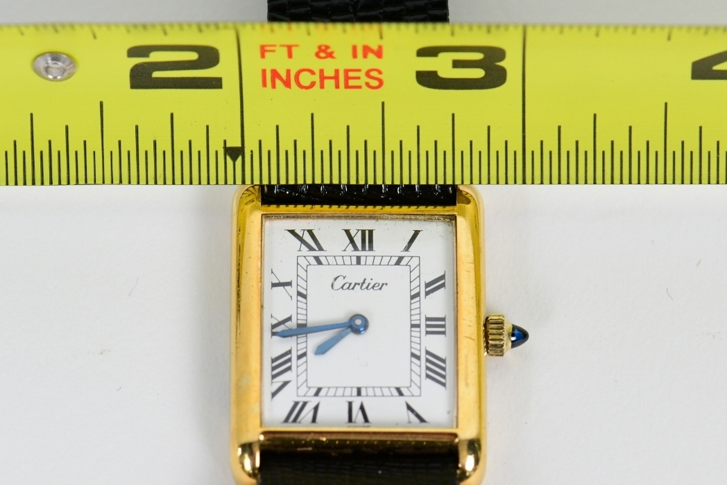 Cartier Vintage Ladies Tank Watch 18K Gold Electroplated Hand