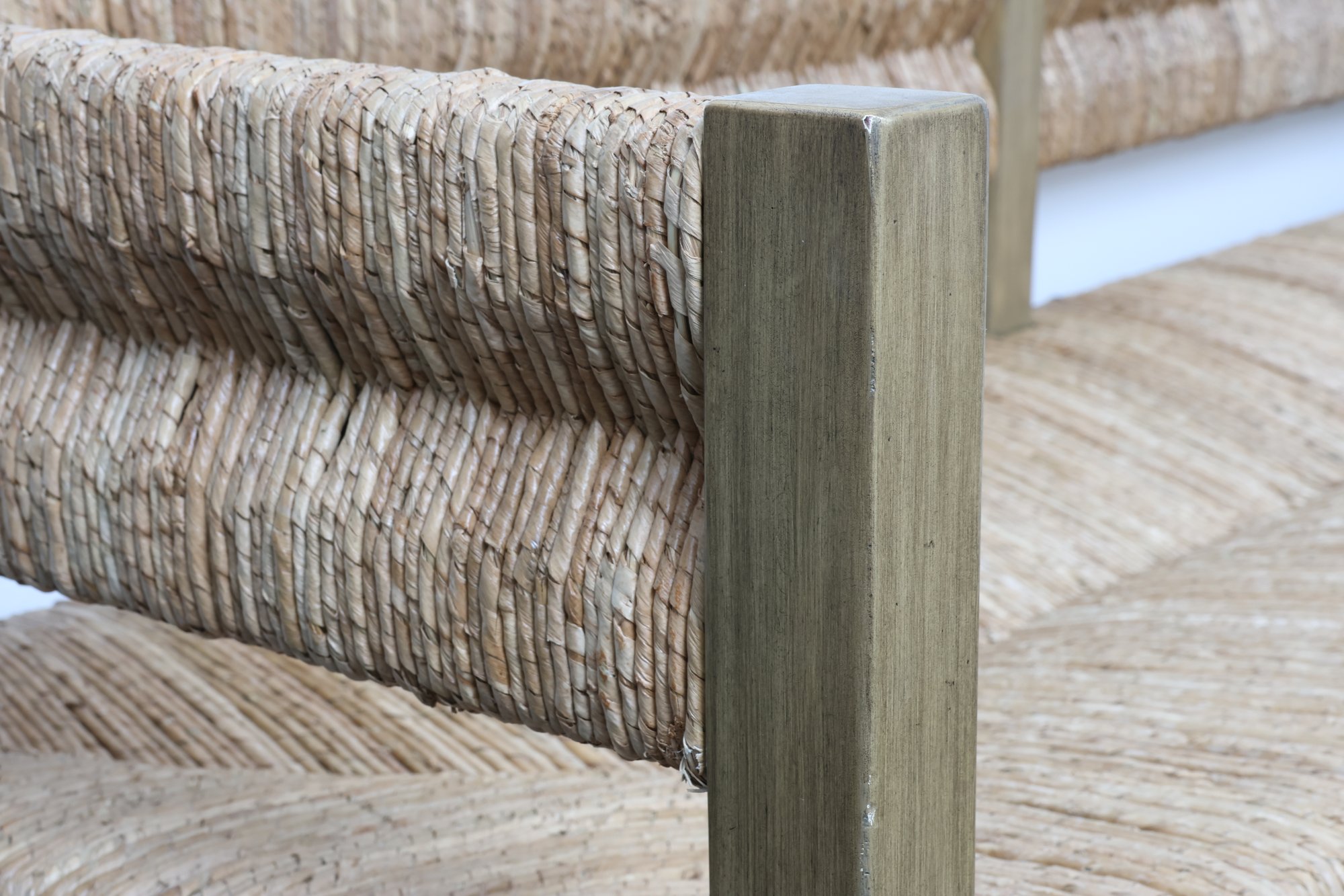 Pottery Barn Malibu Woven Rush Bench 146745