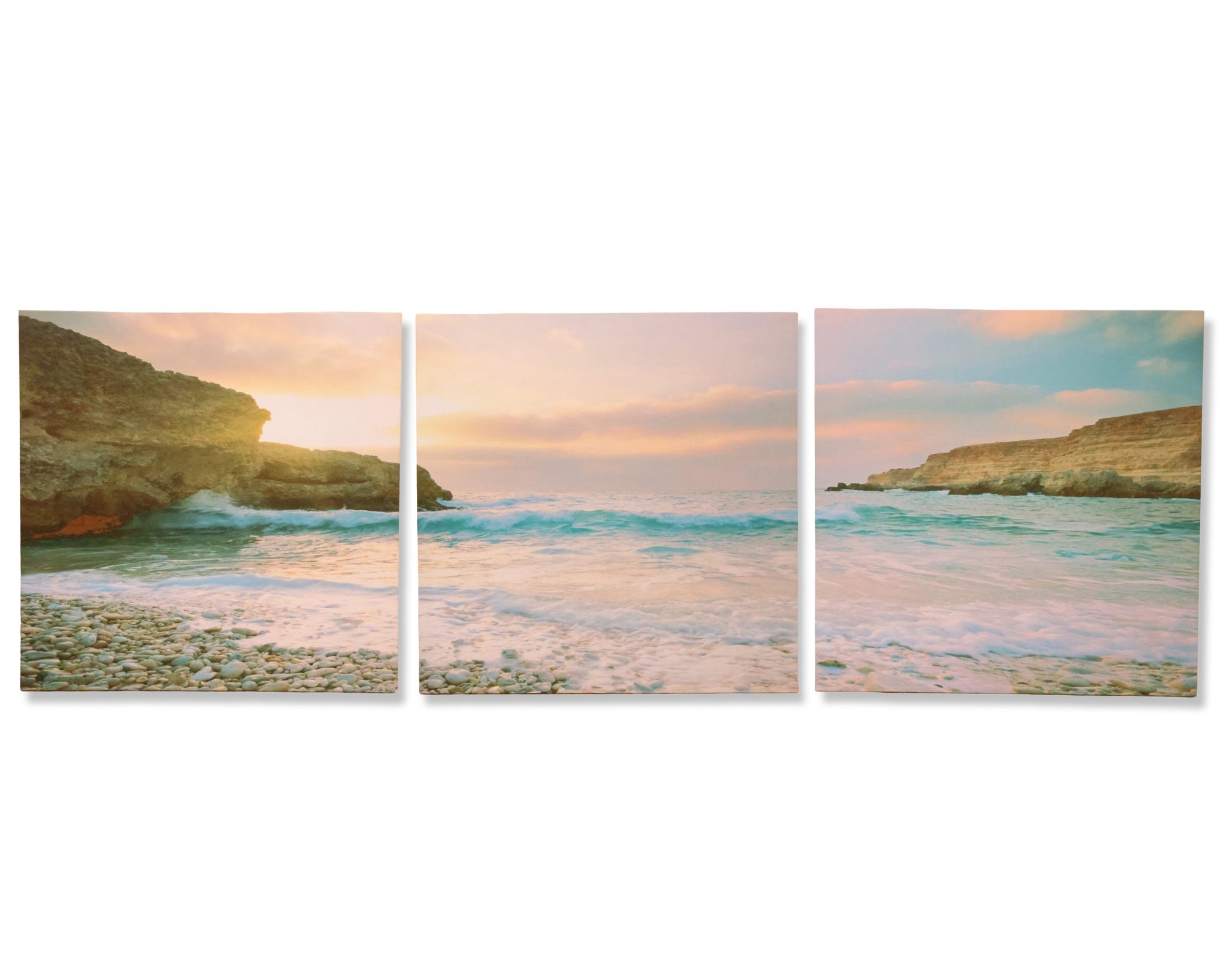 Three Piece Beach Scene Canvas Wall Art #160536 | Auctionninja.com