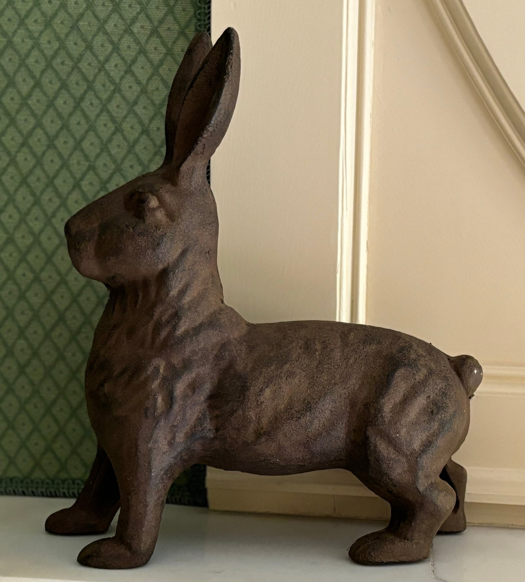 19th Century Cast Iron Rabbit Door Stop 146256