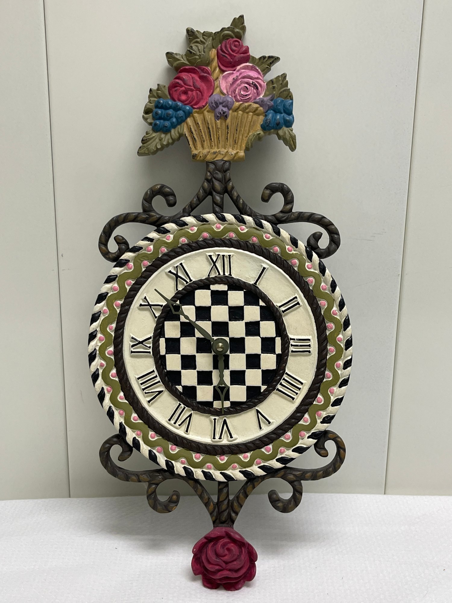 MacKenzie-Childs Metal Wall Clock #145866 | Auctionninja.com