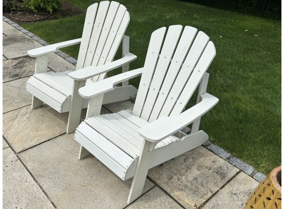 Pair Of White Adirondack Chairs